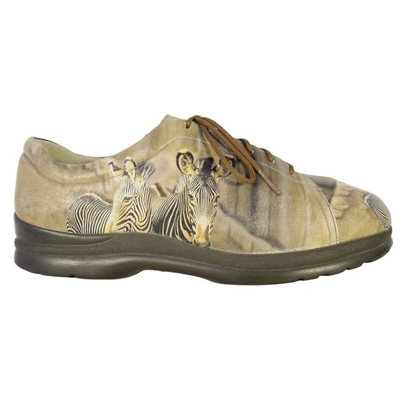 ICON Shoes - ICON Los Angeles Zebra Safari Leather Oxford Shoes Women's 8.5 - Made in USA